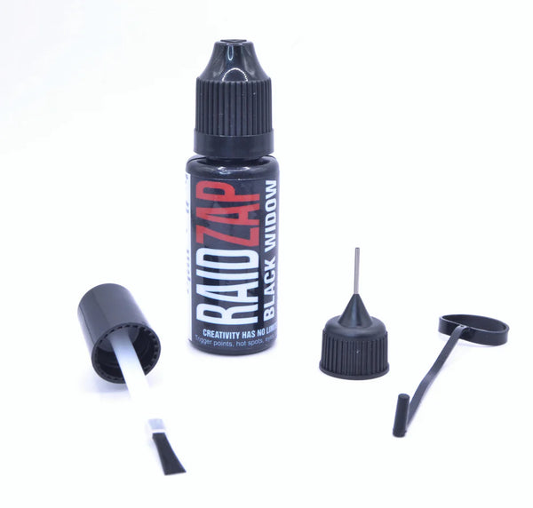 Raidzap flex BLACK WIDOW uv resin 15ml for fly tying