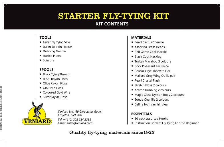Veniard Starter Fly Tying Kit 2024, Finesse Fly Tying