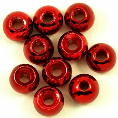 Turrell Brass Beads - Metallic Red