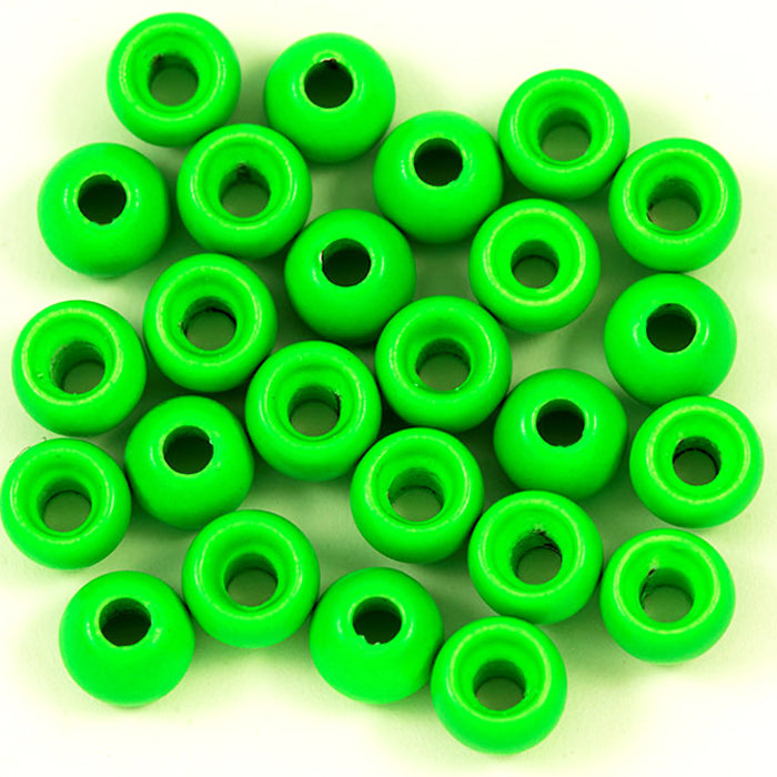 Turrell Brass Beads - Fluorescent Green