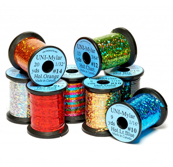 UNI Holographic Mylar Tinsel for fly tying