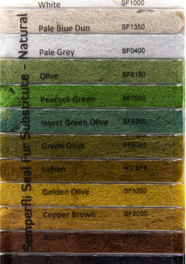 Semperfli SemperSeal Subs Dubbing Natural Collection of 12 Colours