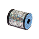 UNI Holographic Flat Braid - Holographic Silver for fly tying