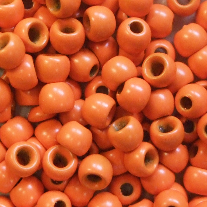 Turrell Brass Beads - Fluorescent Orange