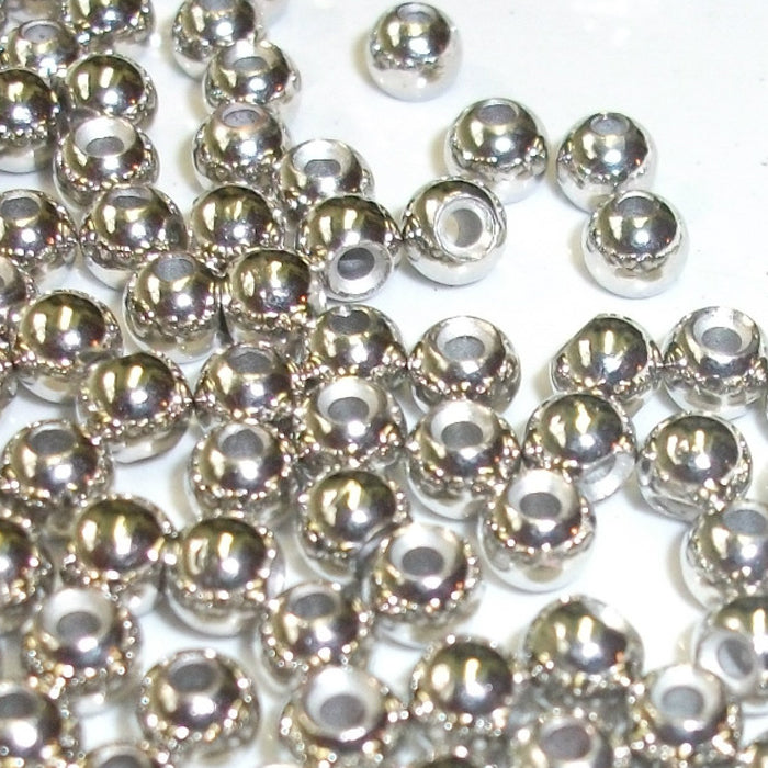 Turrell Brass Beads - Silver