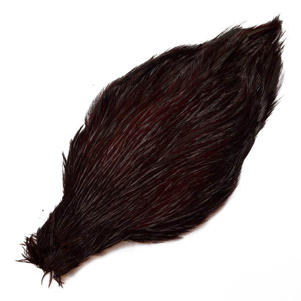 Finesse Fly Tying Chinese Cock Cape - Dark Claret for fly tying