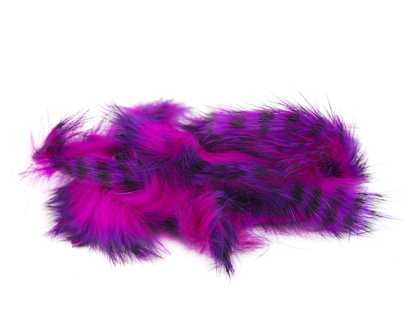 hareline MG barred rabbit zonker strips black purple