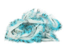 hareline MG barred rabbit zonker strips blue black white