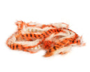 hareline MG barred rabbit zonker strips hot orange black white