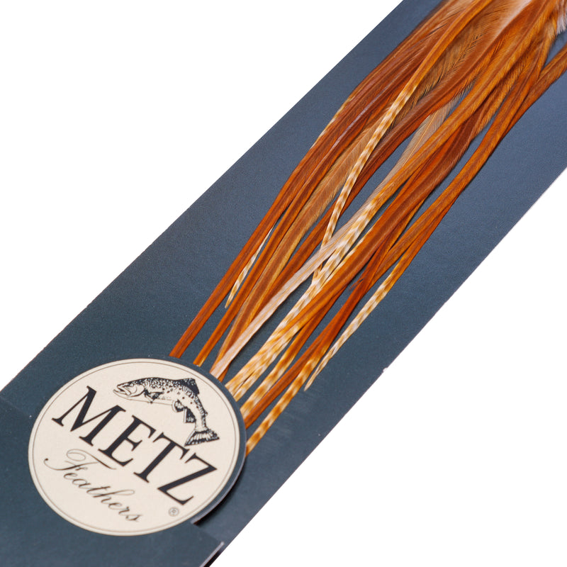 metz genetic saddle hackles for fly tying ginger