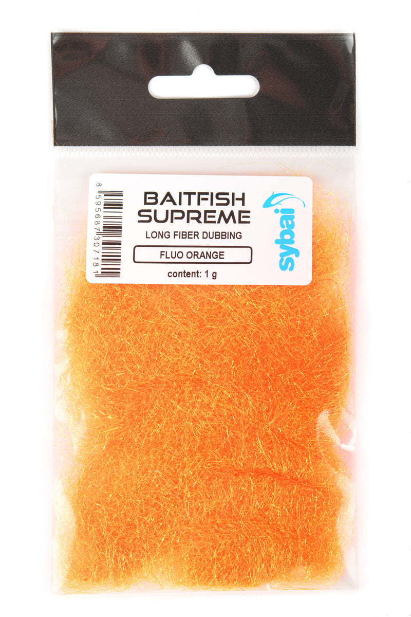 sybai baitfish supreme synthetic dubbing for fly tying fluoro orange