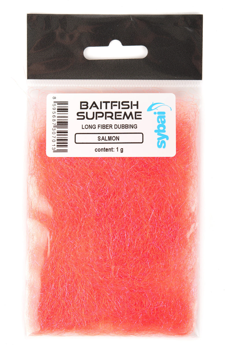 sybai baitfish supreme synthetic dubbing for fly tying salmon pink