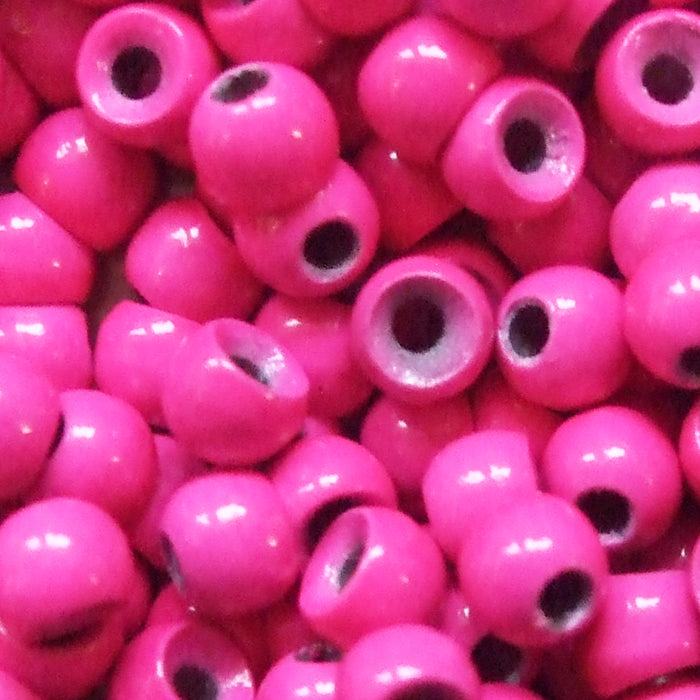 Turrell Brass Beads - Fluorescent Pink