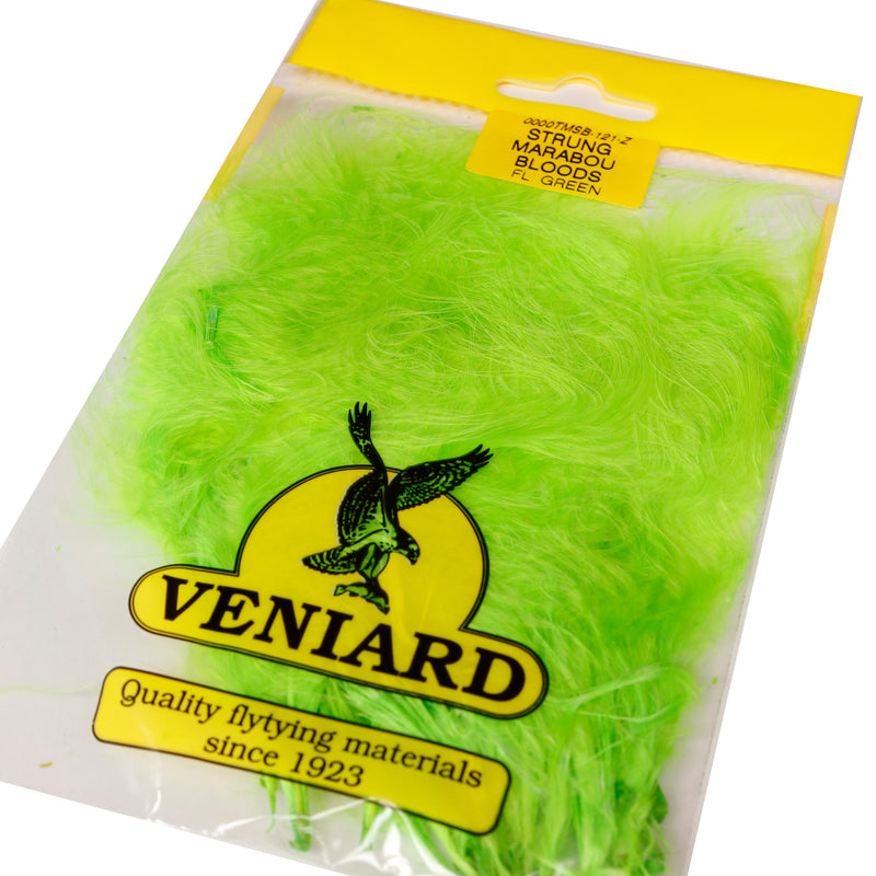Veniard Turkey Marabou Feathers Bright Green Fly Tying Materials
